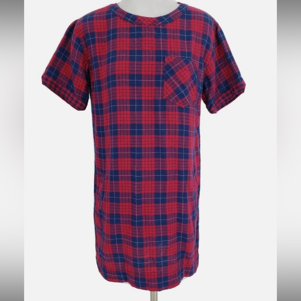 Madewell Plaid Check Dress Flannel-  SZ. L- Amazing Condition
